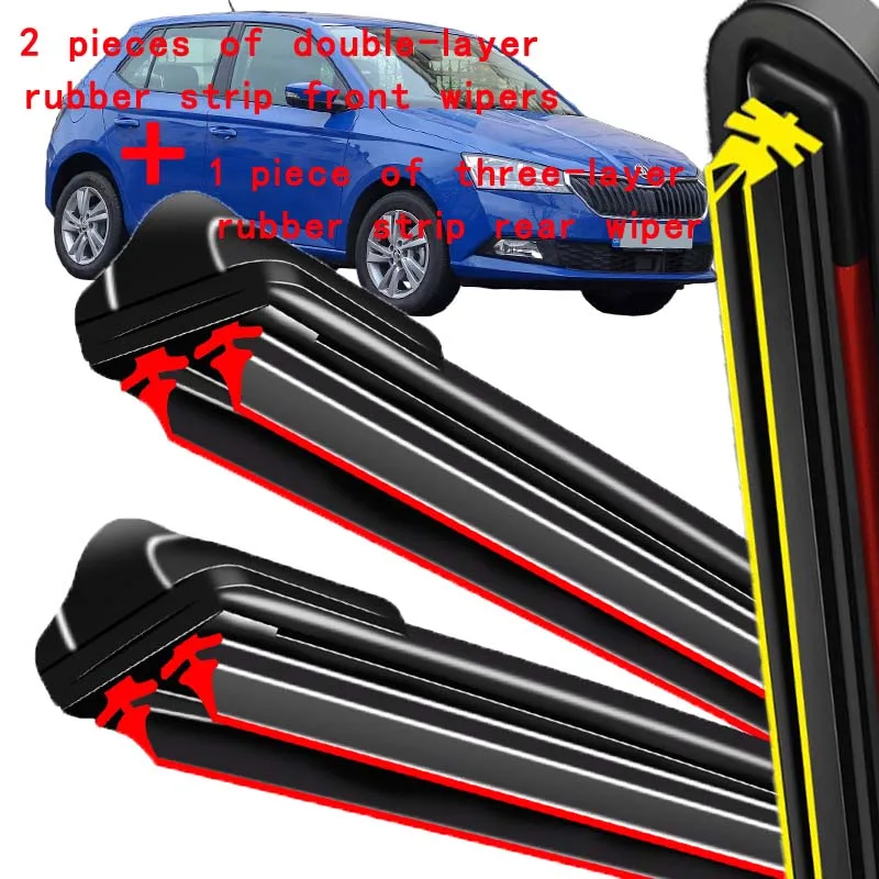 

Wiper Front & Rear Wiper Blades Set For Skoda Fabia Combi Estate 2014-2020 2015 2016 2017 Windshield Windscreen Window 24"16"16"