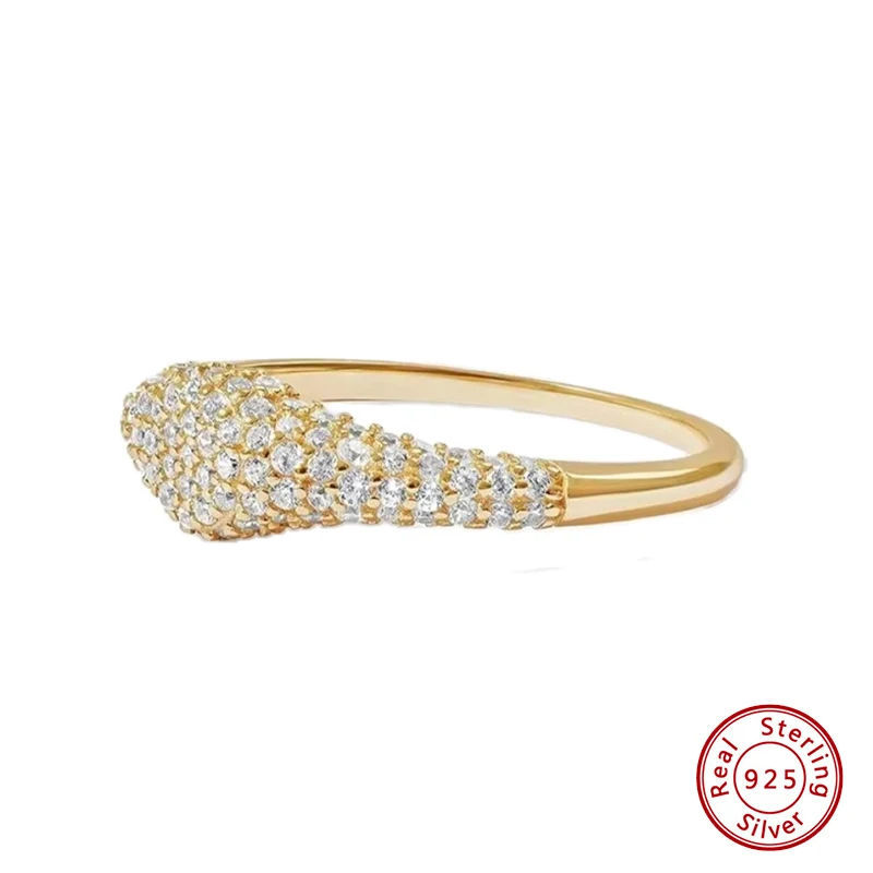 

925 Sterling Silver Original Certificate Personalized Full Zircon Ring For Women Luxury Fashion Free Shipping Fine Jewelry
