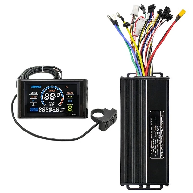 

36V 48V 60V 40A 1000W 1500W 2000W Ebike Brushless Motor Drive Controller SW900 Colour LCD Kit for Electric Mountain Bike Scooter