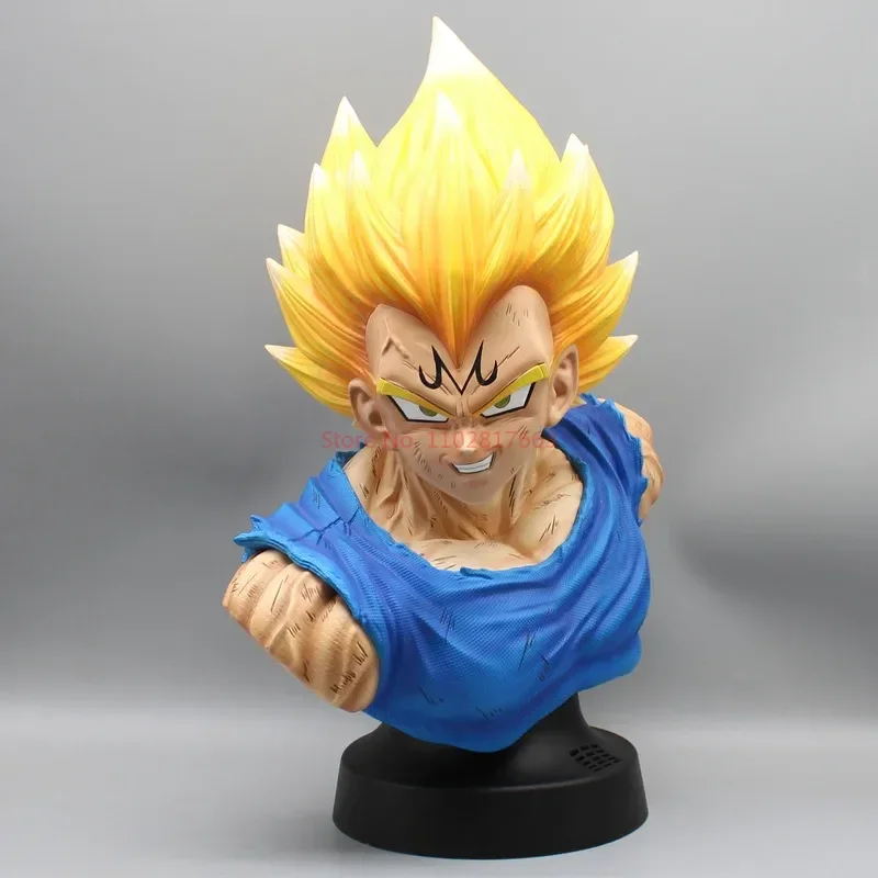 

New Dragon Ball Anime Figure Gk Magic Vegeta 1:1 Half Bust Super Saiyan Anime Handmade Model Decoration Collect Kids Toy Gifts