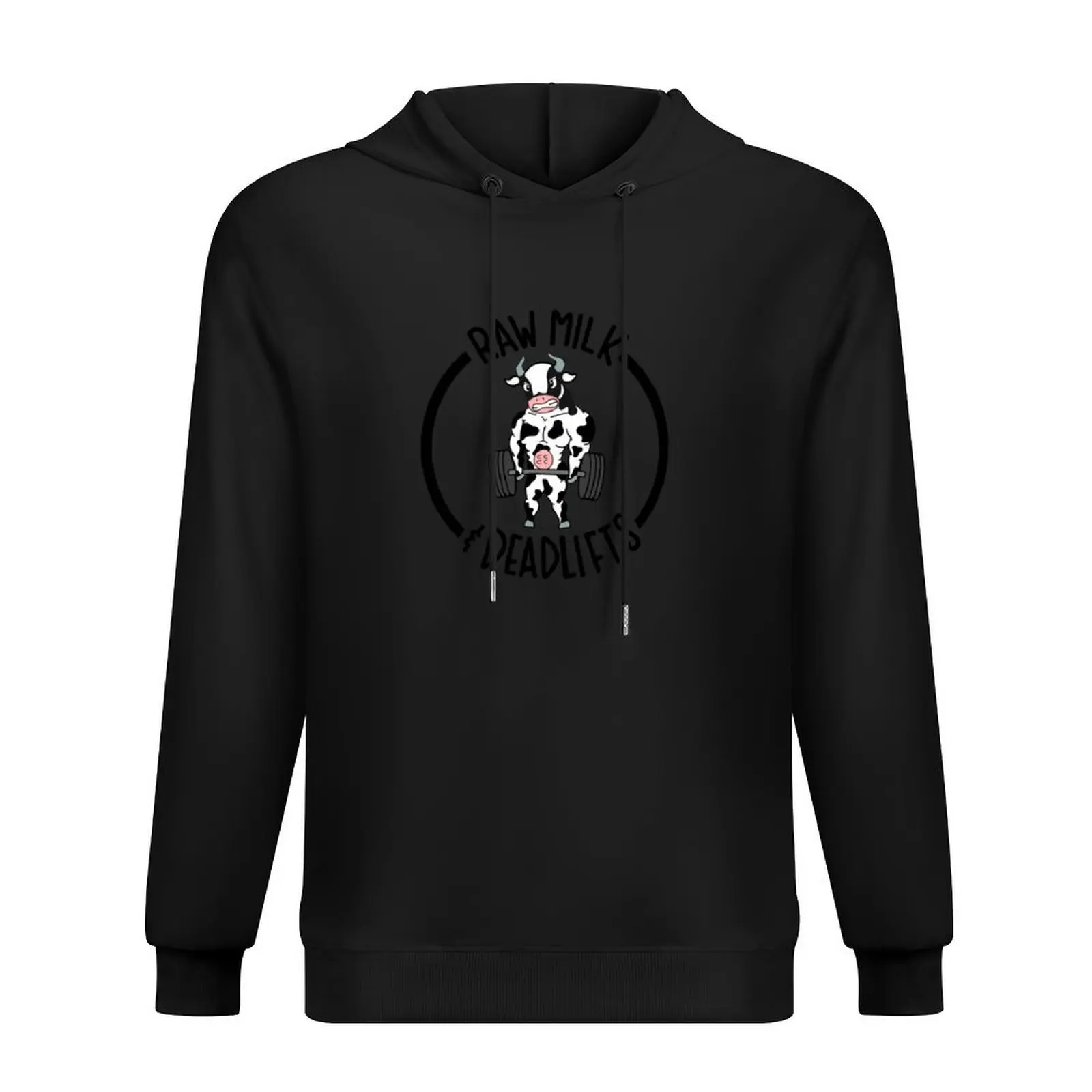 

Raw Milk and Deadlifts Transparent Logo Hoodie clothes for men japanese style autumn new products anime clothing hoodie graphic