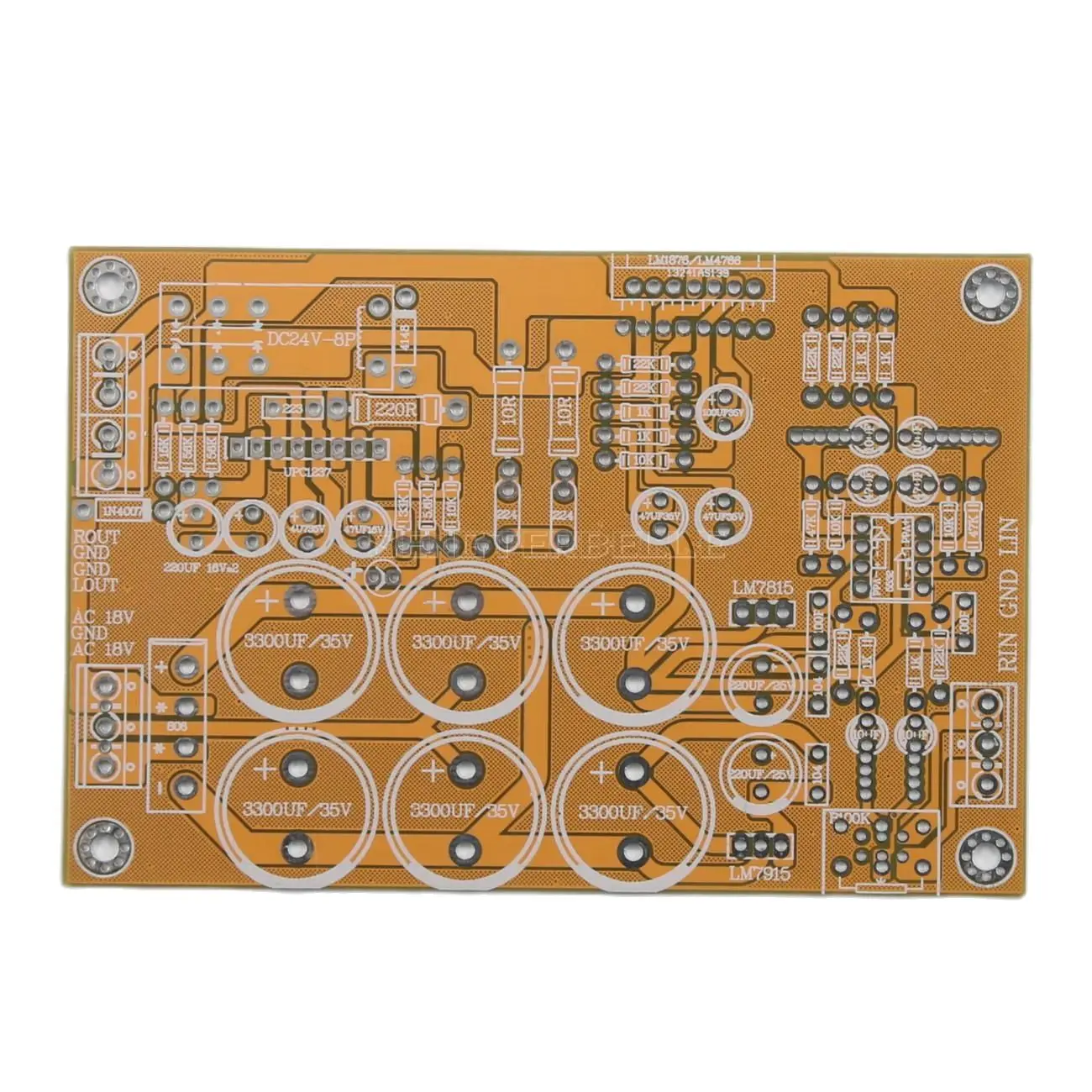 NE5532+LM4766/LM1876 HiFi Stereo Home Audio Power Amplifier Board PCB With Speaker Protection