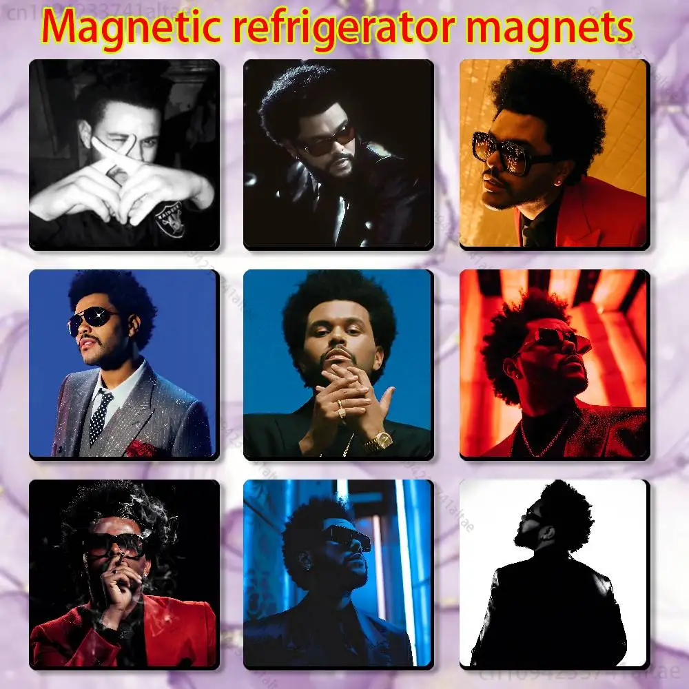 

The W-Weeknd singer Fridge Magnet Personalized Magnetic Durable Plastic Square Picture Surface Fridge Magnets