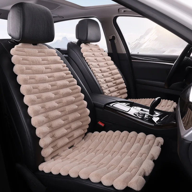 الشتاء الدافئة أفخم مقعد السيارة يغطي مجموعة كاملة العالمي مقعد السيارة أغطية حماية لطيف اكسسوارات السيارات الداخلية أغطية مقاعد امرأة #3