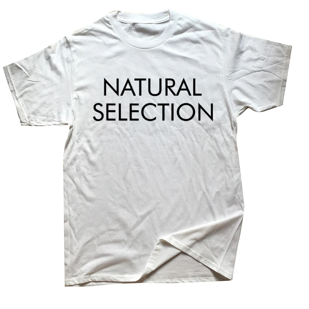 Herren-T-Shirt „Natural Selection University Economics Text Evolution Theory“, lässiger Streetwear-Harajuku-Stil, Trend Y2K – Detail 2