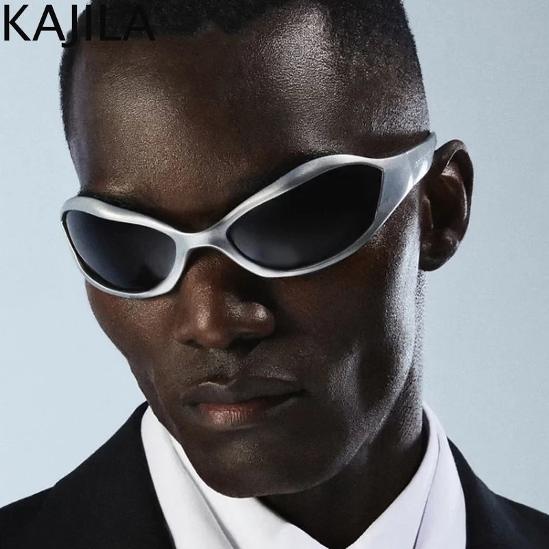 Y2k Punk Sports Sunglasses Women Men 2024 Luxury Brand Steampunk Irregular Sun Glasses for Ladies Retro 2000\'s Shades Eyewear