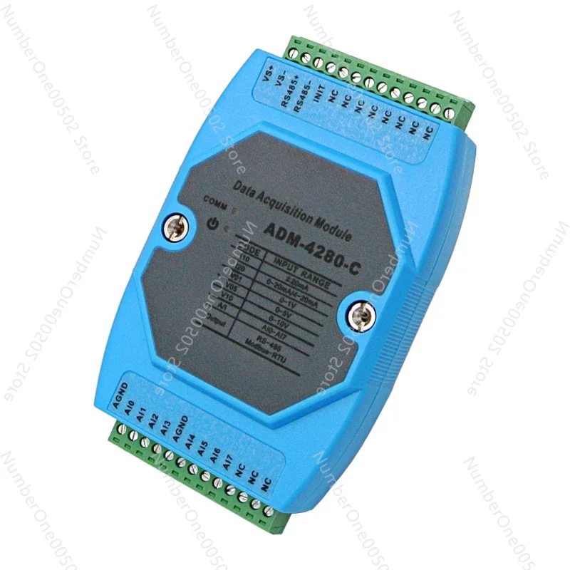 

ADM-4280-C 8-channel analog acquisition module 0-20mA 0-10V 4-20ma to 485 current voltage Modbus rtu