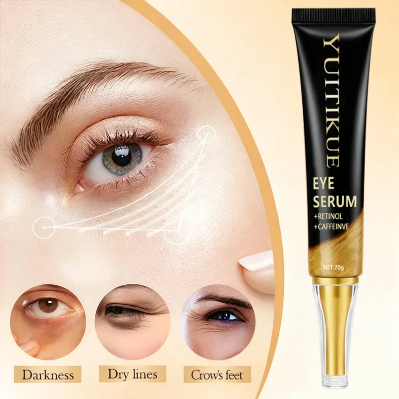 

YUITIKUE Eye Serum - with Retinol & Caffeine, Reduce Dark Circles/Dry Lines/Crow's Feet, Lifting Firming Eye Care 20g
