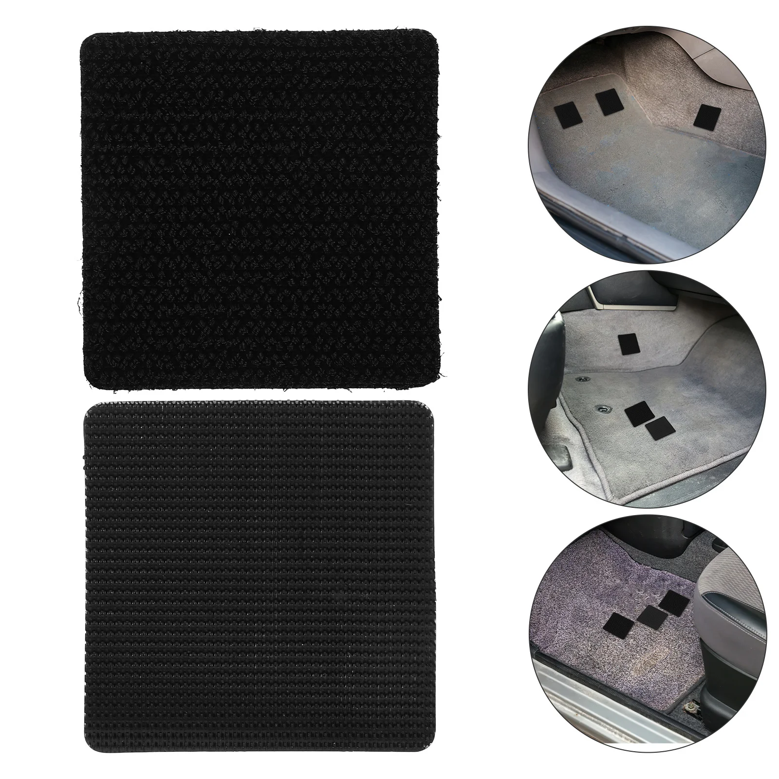 

10set Car Floor Mat Fixing Tape Adhesive Hook Loop Patches Non Slip Gripper For Auto Carpet Suv Truck Mats Interior Waterproof