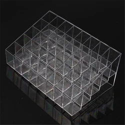Transparent Multi-grid Lipstick Holder Women Makeup Organizer Storage Box Lipstick Display Cosmetic Jewelry Organizer Box