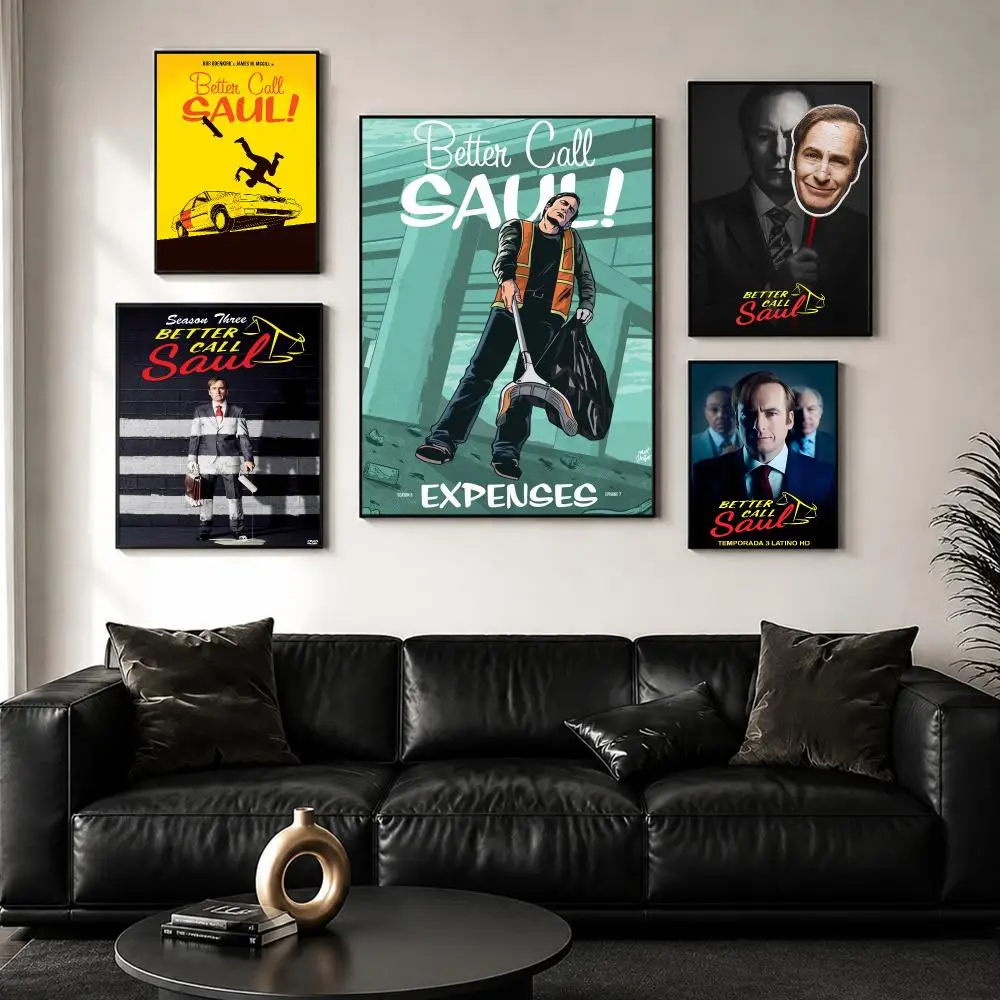 Movie B-Better Call Saul Poster Perfect Sticker Self Adhesive Wall Art Decor for Home Office Dining Spaces
