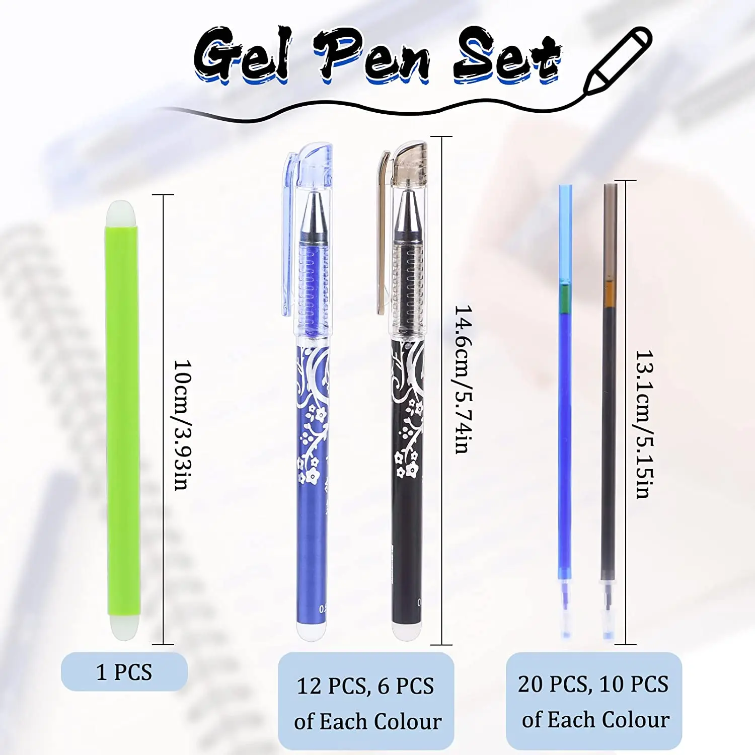 48 шт./набор, стираемые гелевые ручки 0,5 мм