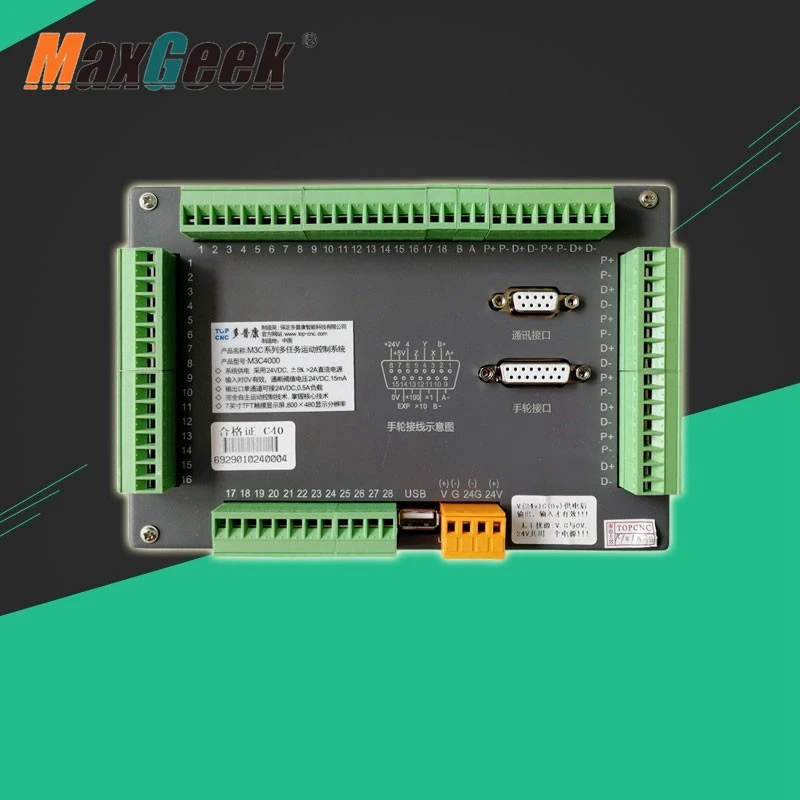 Maxgeek M3C-1010 Single/2/3/4/5/6-axis Programmable CNC Motion Controller Step Servo Motor Controller Replacement for PLC