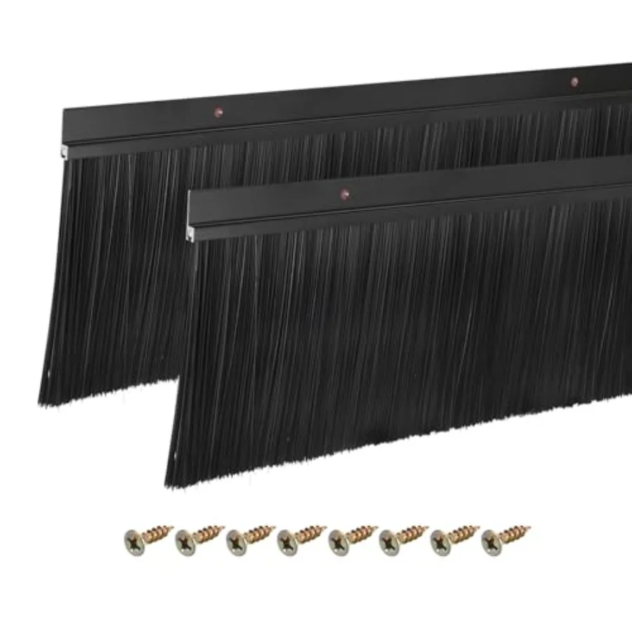 

Комплект из 2 щеток для дверей с H-образным алюминиевым основанием и 4,7-дюймовой полипропиленовой щеткой, 35 дюймов в длину, для дома и промышленности