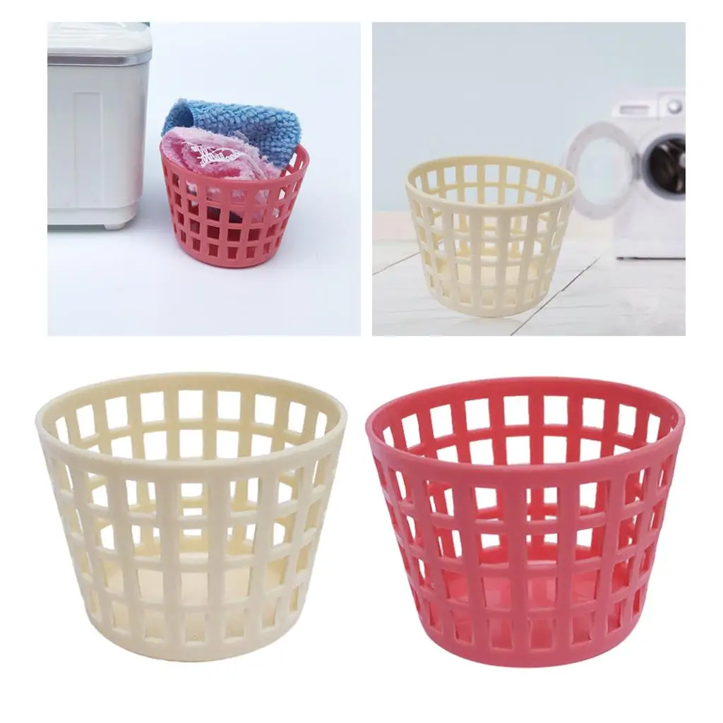 2pcs Mini Plastic Storage Basket Cleaning Tool Bucket Storage Box