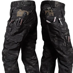 Calças táticas impermeáveis para homens, calças impermeáveis de combate, calça de bolso múltiplo, resistente ao desgaste, ao ar livre 8 principais vendas calça tatica vigilante - №2