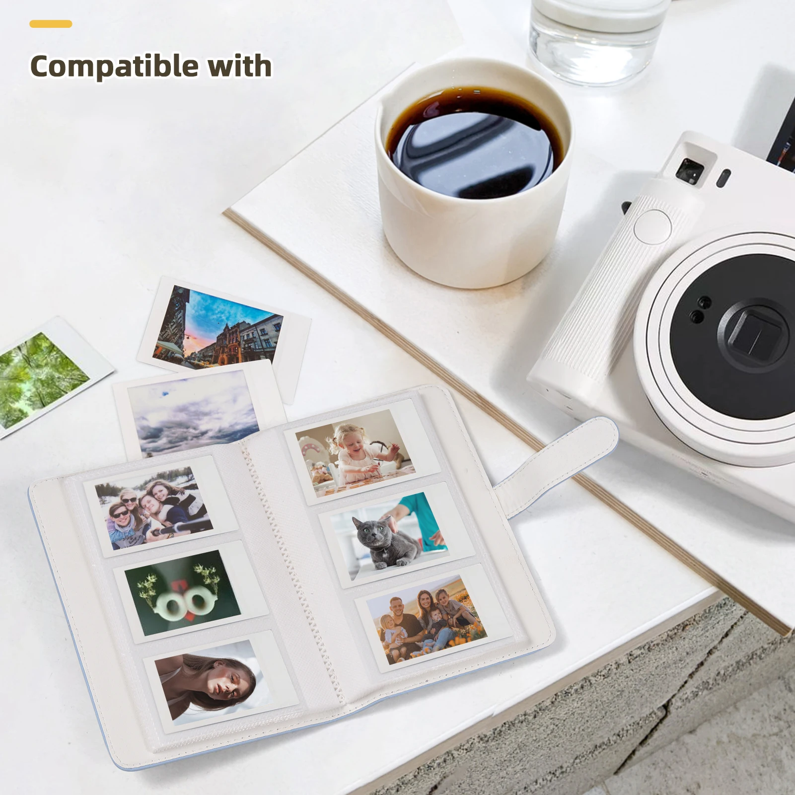 Mini Photo Album Photo Book Album 108 Pockets 18 Pages for Fujifilm Instax Mini 11/ 9/ 8/ 7s/ 70/ 25/ 50s/ 90 Color Films Photo