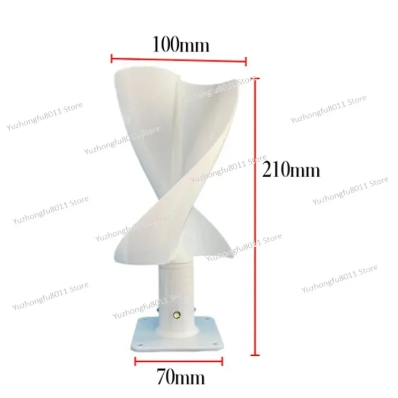 DIY Spiral Wind Turbine Model 20w Micro Wind Turbine with Led Light Vertical Wind Generator for Free Energy Education