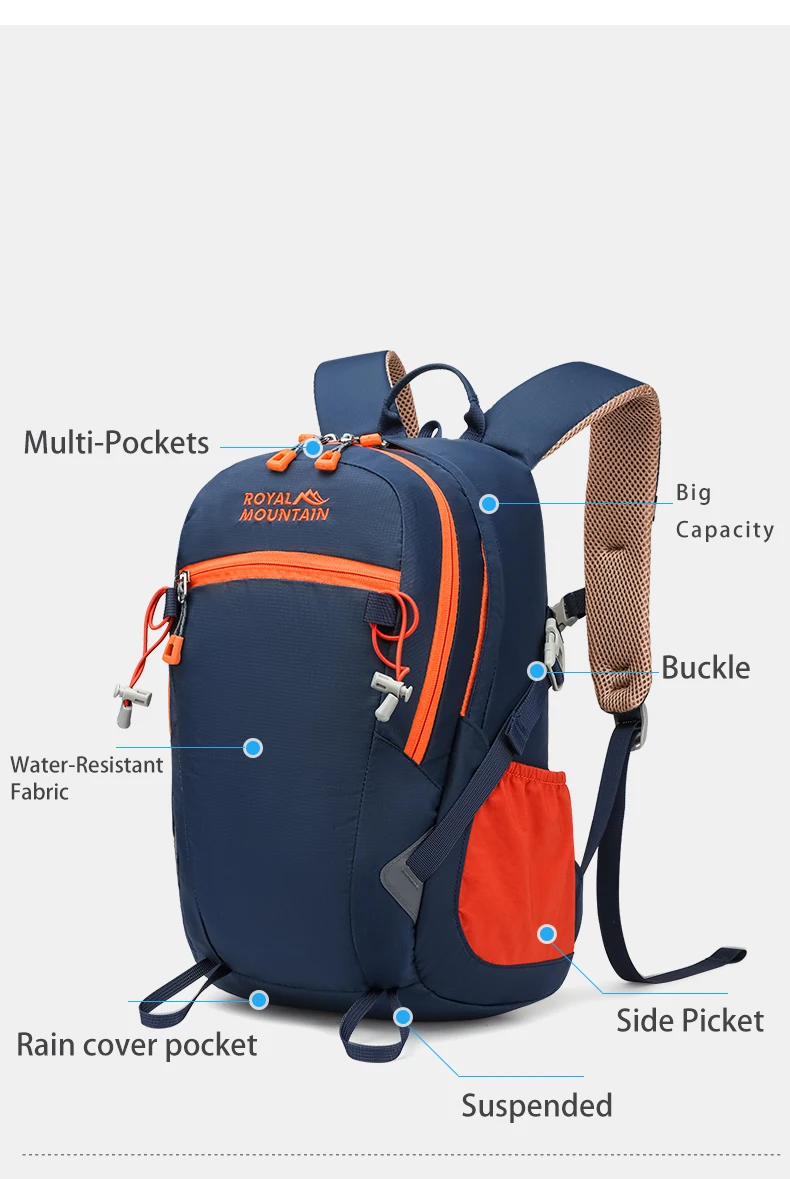 20L & 30L Auswahl Leichtgewichtiger Freizeitrucksack Unisex-Design mit Regenschutz Wasserabweisendes Gewebe Laptopfach – Detail 10