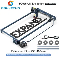 SCULPFUN S30Pro Max Laser Engraver Area Expansion Kit Y-axis Extension Kit to 935x400mm V Slot Aluminum Shaft Directly Installed