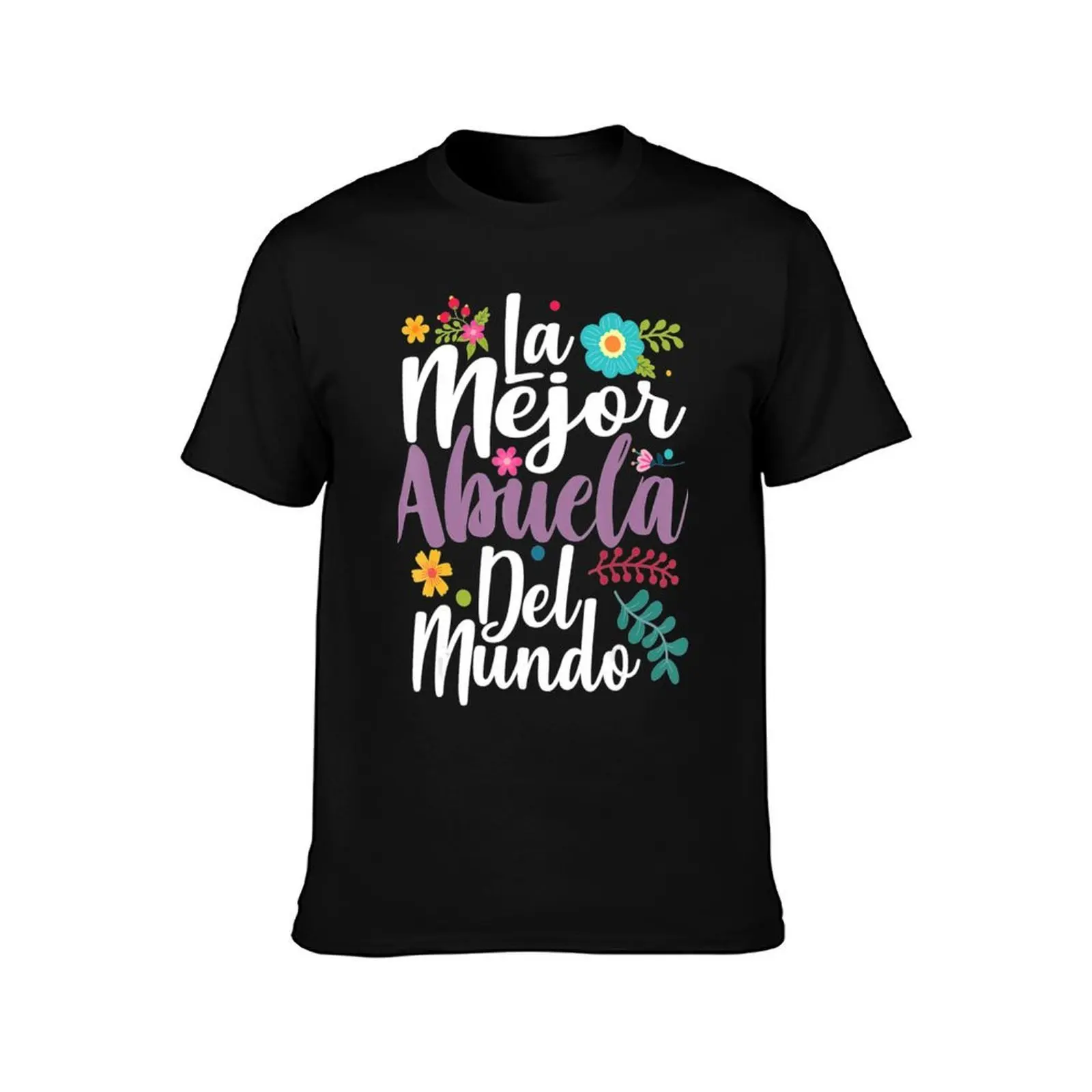 feliz dia de las madre LA MEJOR ABUELA DEL MUNDO T-Shirt Summer Casual Cotton Tee Oversized Streetwear Tops Unisex Men Women