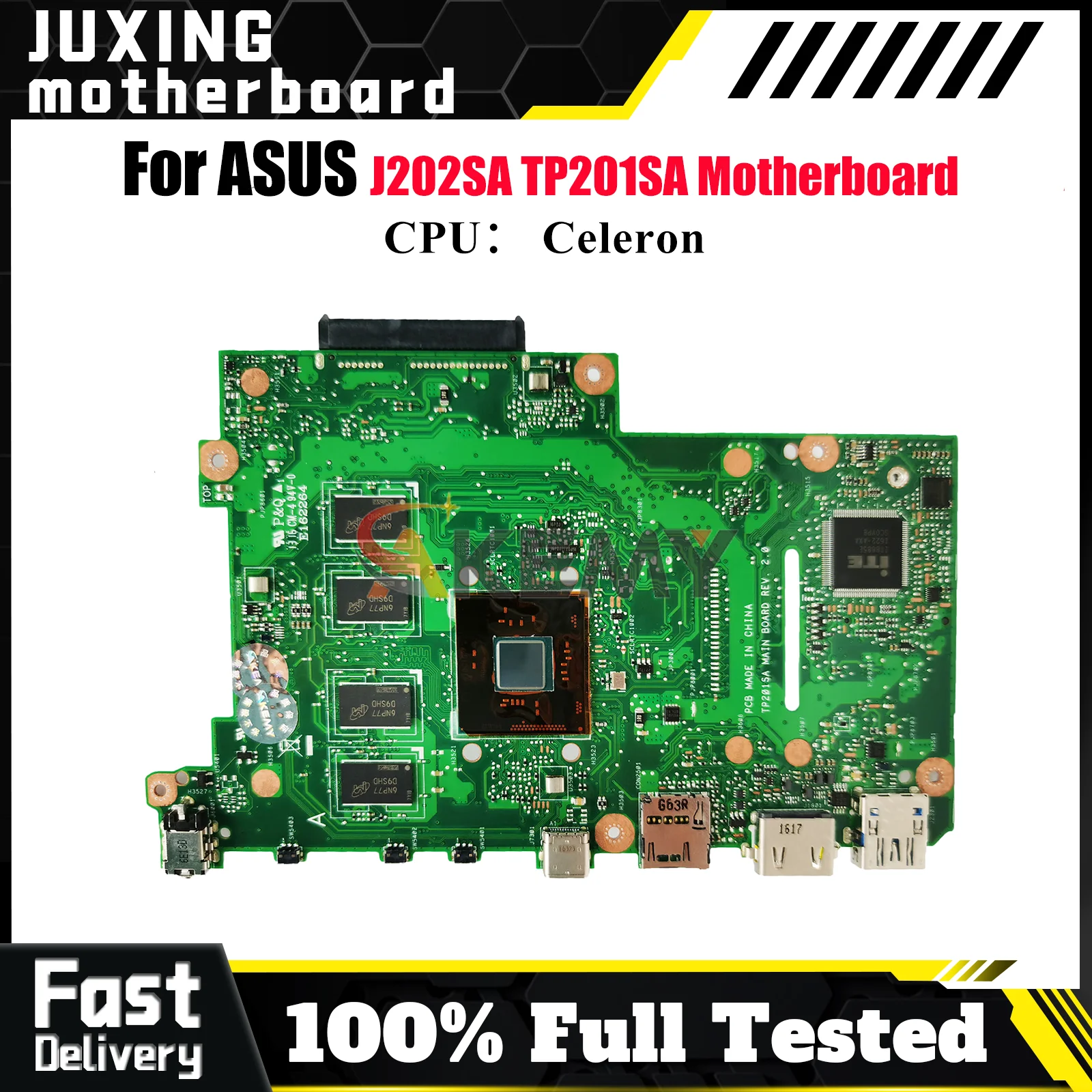 

TP201SA Laptop Motherboard For ASUS VivoBook Flip TP201SA TP201S J202SA Notebook Mainboard With Celeron CPU 100% tests OK stk