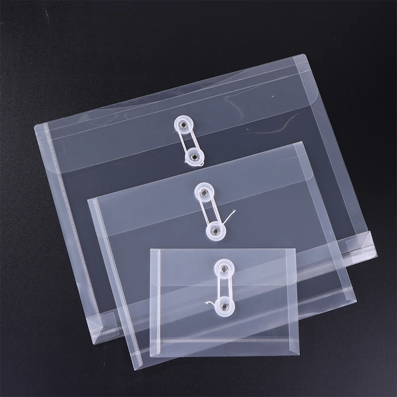 

2Pcs File Folder Organizer A4/A5/A6 Size Waterproof Transparent PP Document Bag for School Office Stationery Supplies