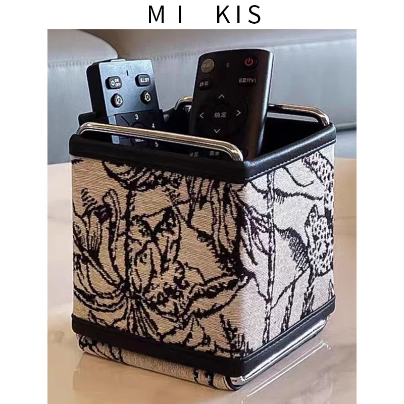 

French desktop leather storage box, high-end light luxury sundries storage box