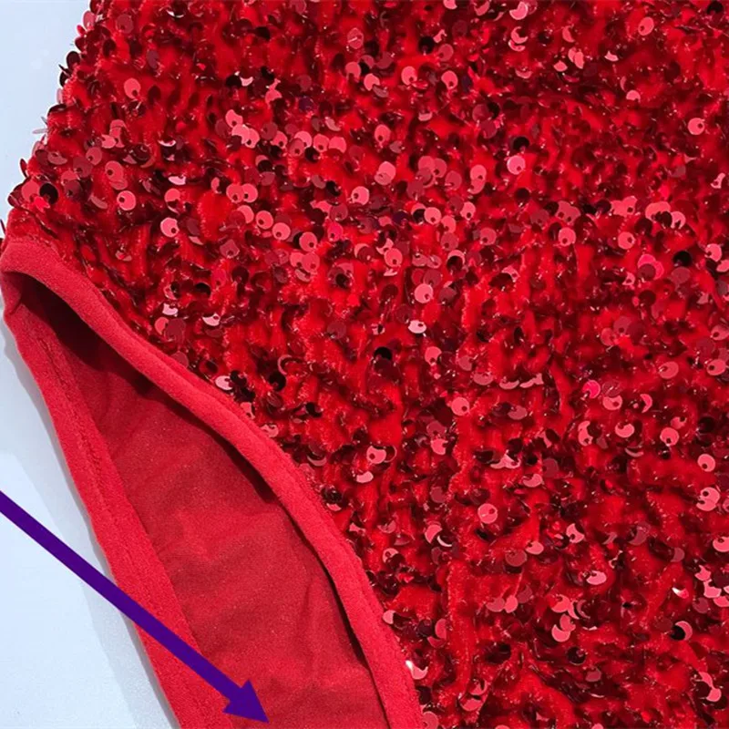 Rot Schwarz Pailletten Glitter Sling Body Bar Nachtclub DJ Bühne Sängerin Tänzer Pole Party Club Tanzen Jazz Leistung Kostüm