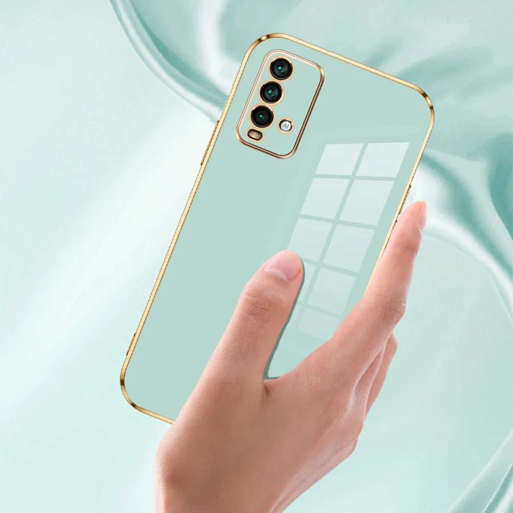 For Xiaomi Redmi 9T Case Redmi 9T Cover J19S M2010J19SG M2010J19SY Luxury redmi9t Square Plating Phone CaseShockproof Back Cover