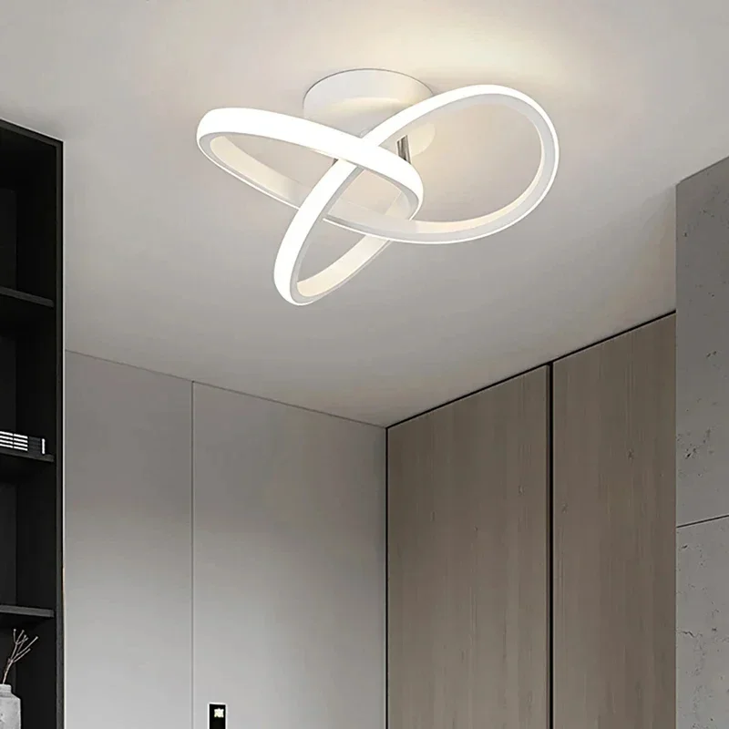 nordic led lustre ouro branco preto modelagem led lampada do teto para quarto hall sala de jantar quarto das criancas 01