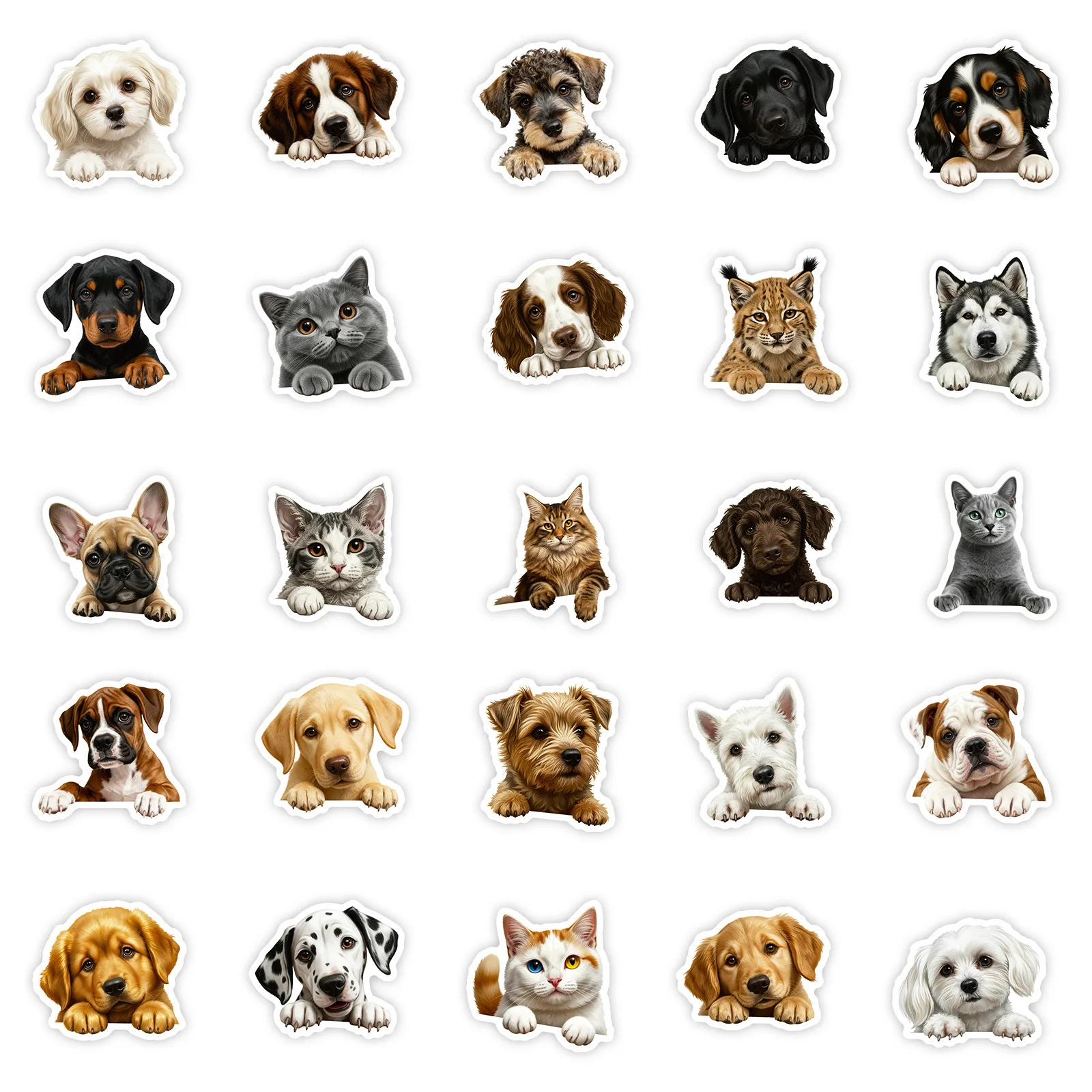 10/56 Uds nuevos pegatinas de gatos y perros lindo juguete de Graffiti DIY guitarra refrigerador teléfono maleta para portátil taza de agua monopatín