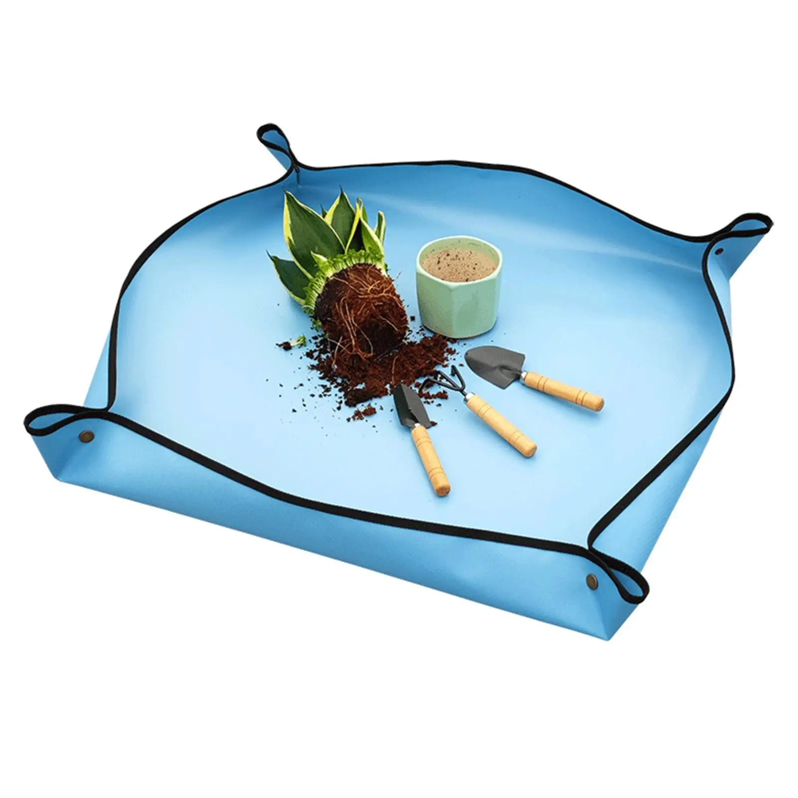 Reusable Plant Repotting Mat PVC Polyester Foldable Potting Pad for Indoor Outdoor Gardening Operations