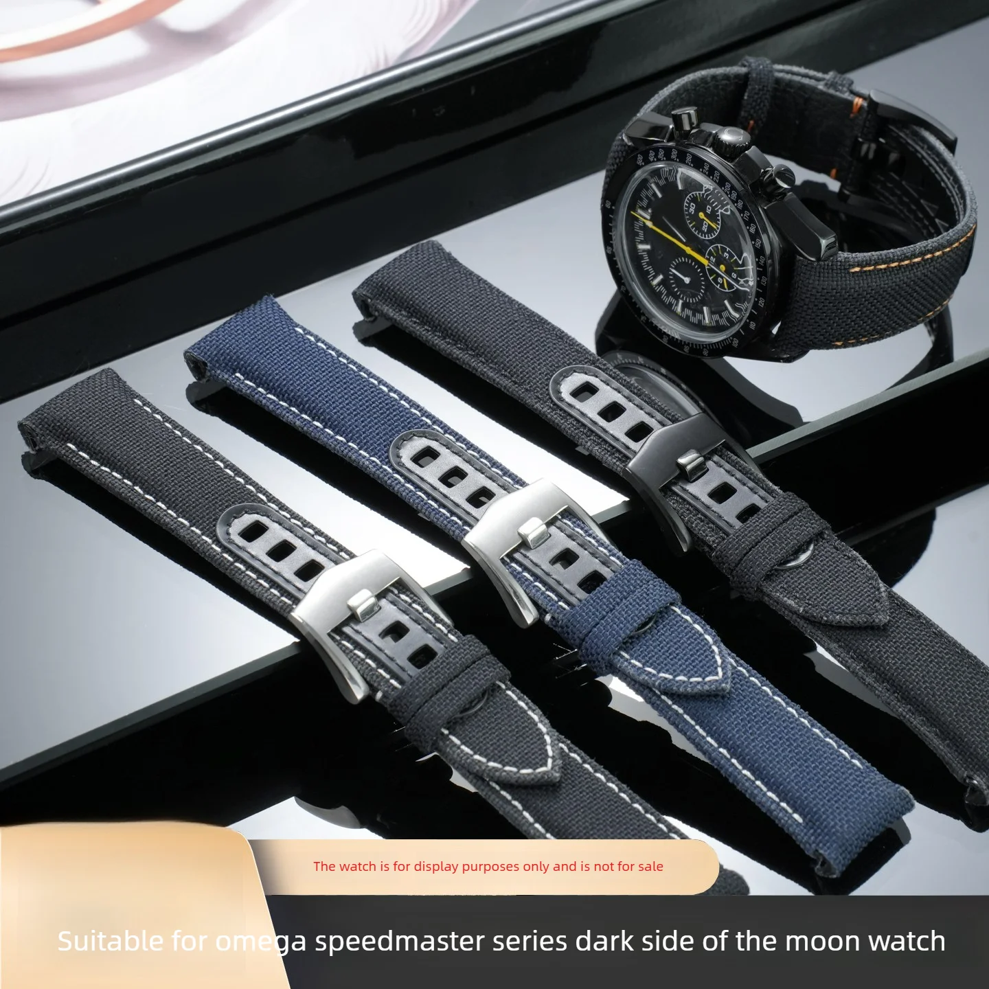 Suitable for Omega Speedmaster 311 Darth Vader Dark Side of The Moon Apollo 8 311.92 Sports Nylon Strap
