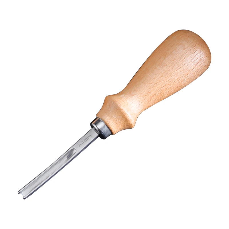 

1pcs Wide Leather Shovel Handmade Thinning The Drum Edge Cutter Solid Wood Handle Cutting Glue Spatula Binding Kit Template