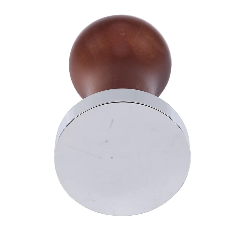 

B62B-3X Темпер для кофе с деревянной ручкой, кофемашина для эспрессо Barista, мельница 51 мм для кофе и эспрессо, молоток для порошка кофе, цвет кофе