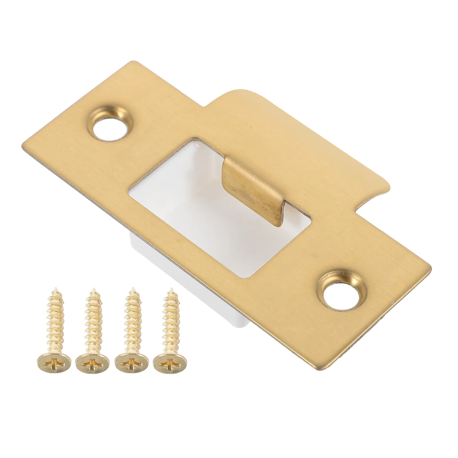 Metal Plate Lock Tongue Buckle Deadbolt Tapping Screws Strike Plates for Exterior Doors