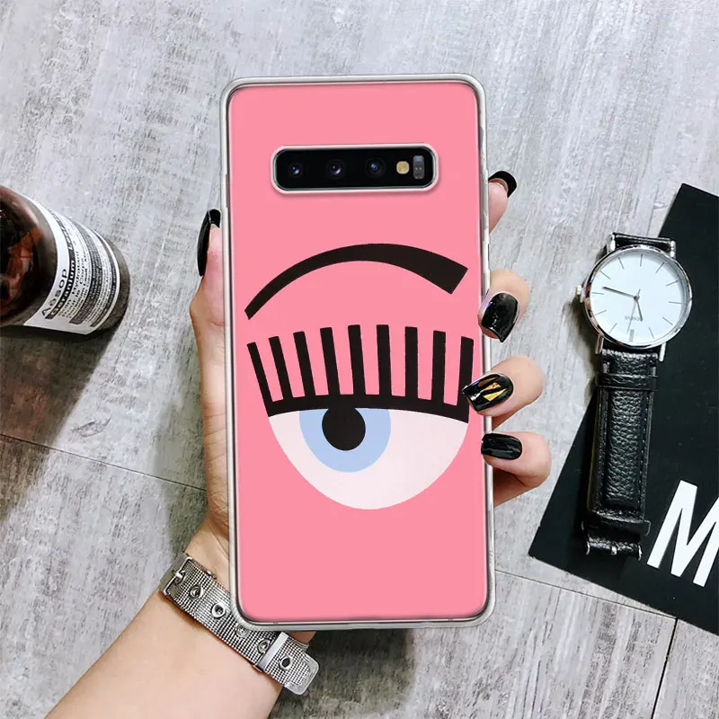 Ferragnies Eyes Chiara Soft Phone Case for Samsung Galaxy S24 S23 S22 S21 Ultra S20 FE S10 Plus S10E S9 S8 + Fundas Cover Capa