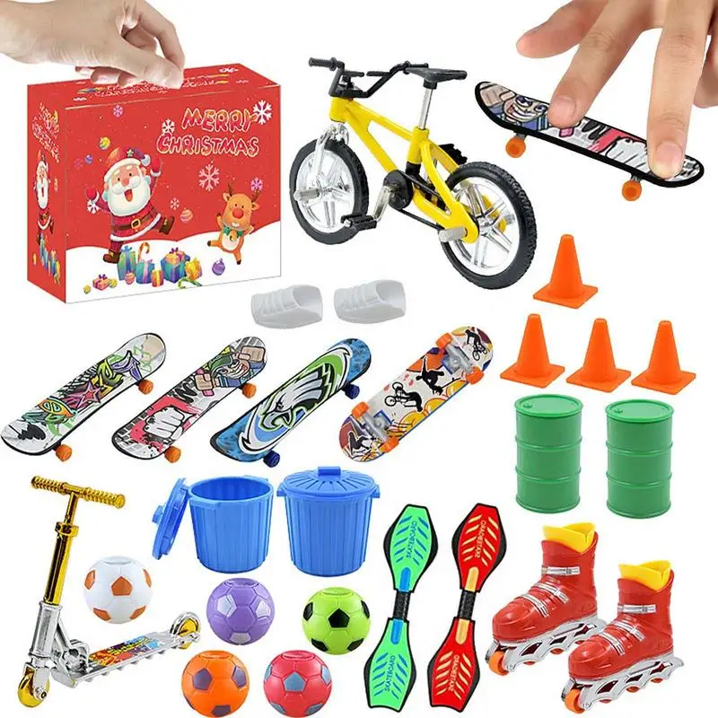 

24pcs fidgets toys Advent Calendar 2023 Christmas Countdown Calendar Creative Finger Skateboard Small Toy Set Gift for kids