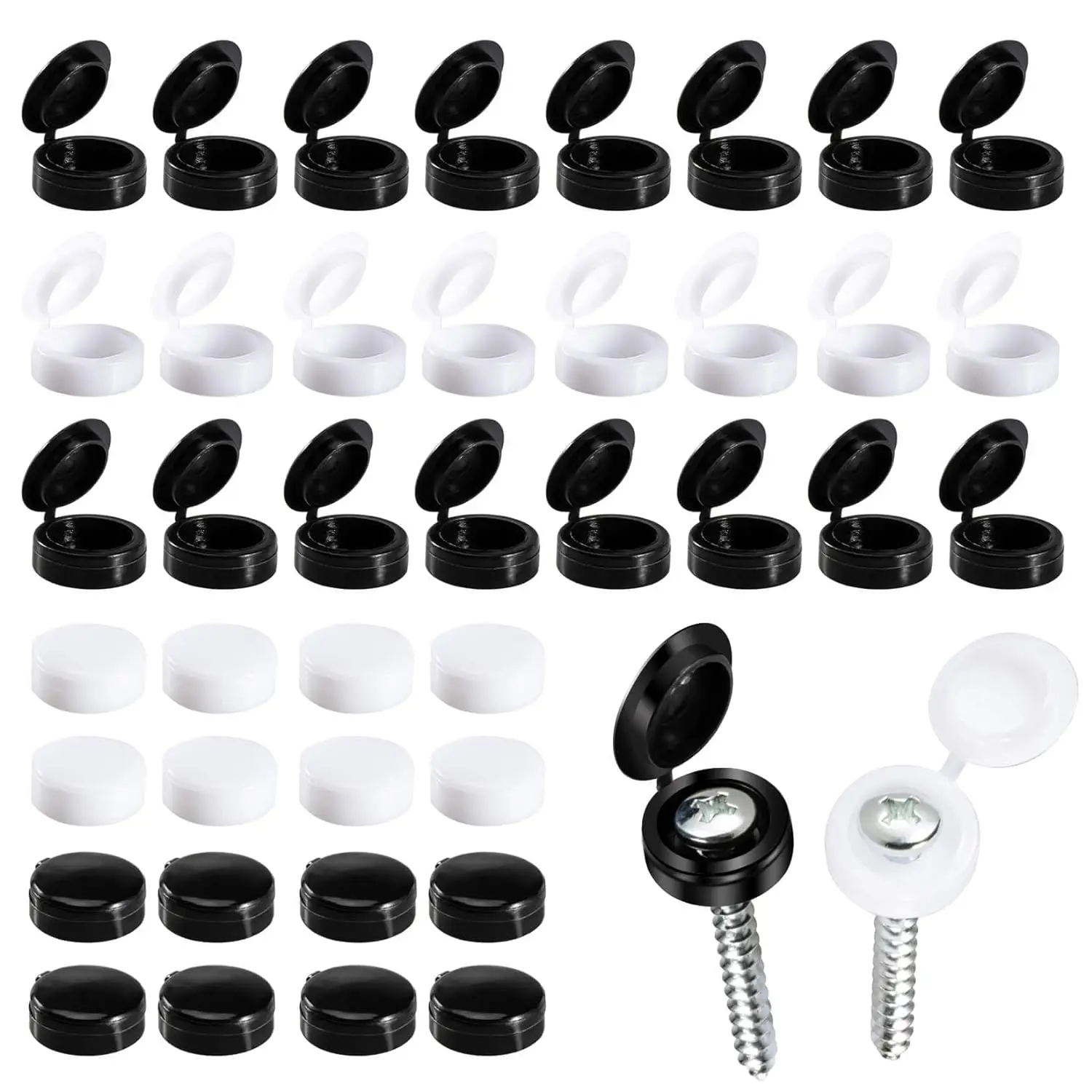 Plastic Nails Screw Cap Decorative Covers 7 Colors Car Nut Nails Protective Caps Self-tapping Screws Cover Furniture Hardware