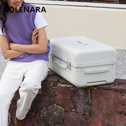 COLENARA Carry-on Travel Luggage Thickened Aluminum Frame Large Capacity Trolley Case 20 Inches Boarding Box 24