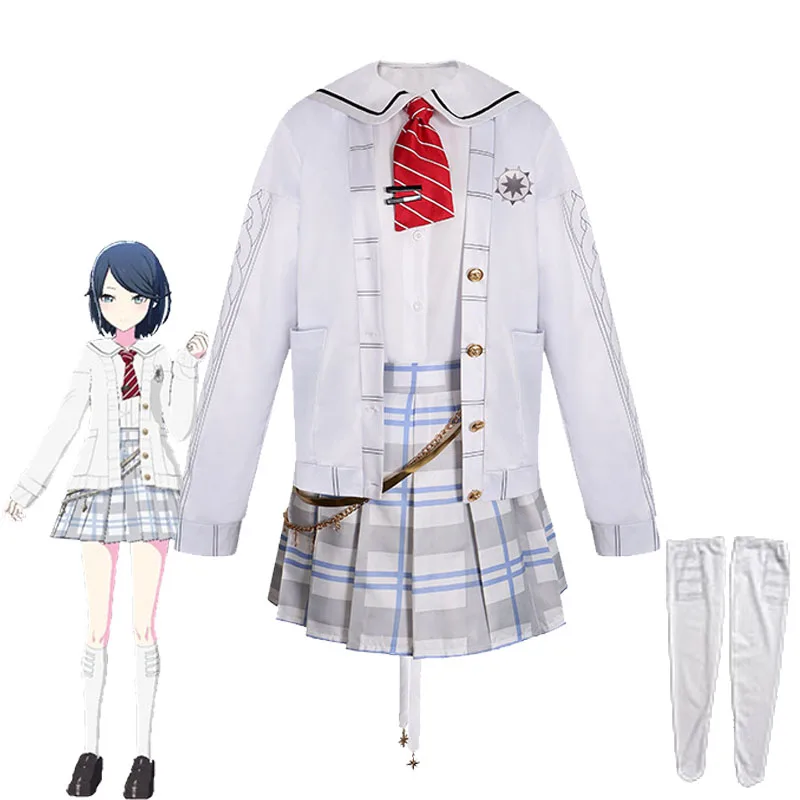 

Leo/need Hoshino Ichika Косплей JK Униформа Юбка Проект Sekai Ick Сценические костюмы Мику: Красочная сцена! Хэллоуин Аниме Одеваются