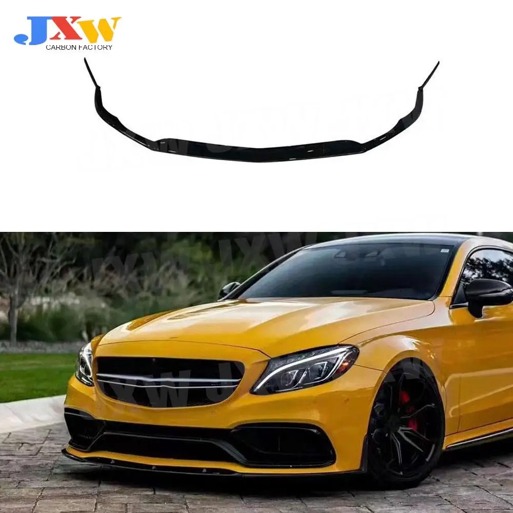 

ABS Front Bumper Lip Spoiler Body Kit For Mercedes Benz C Class W205 C63 AMG 2014-2018 Front Bumper Lip Chin Spoiler