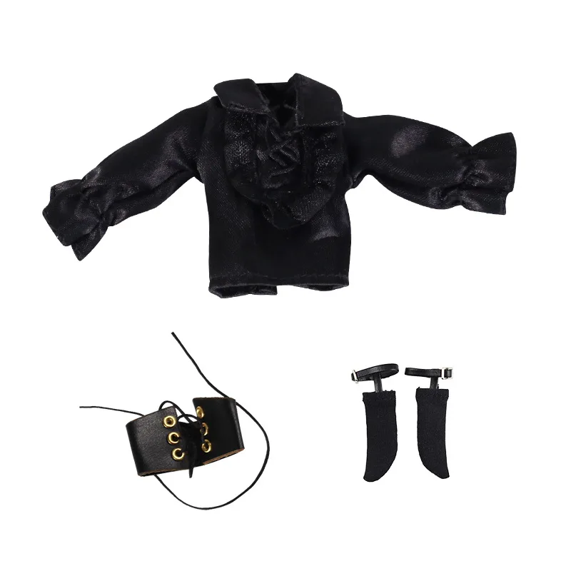 

Готическая рубашка для куклы OB11, одежда для кукол BJD 12-секционных, 17 см, персонализированный стиль, аксессуары для позирования и демонстрации, подарки для девочек и мальчиков