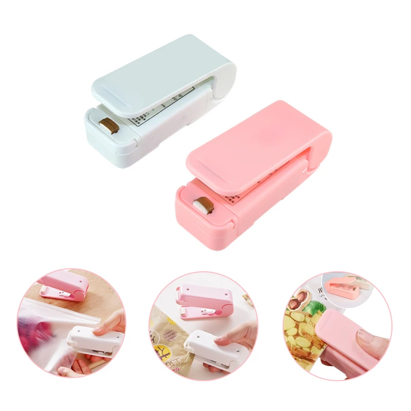 

Wonderlife Sealer Machine Bag Clips Portable Heat Sealing Seal Plastic Snack Packing Sealer Food Preservation Kitchen Storage