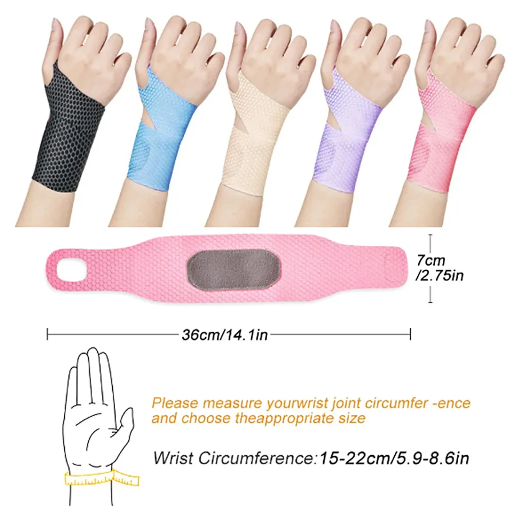 Ajustável Slim Air Wrist Support Strap, Wrist Wrap para homens e mulheres, alívio da dor, correias de treino, artrite, 1pc