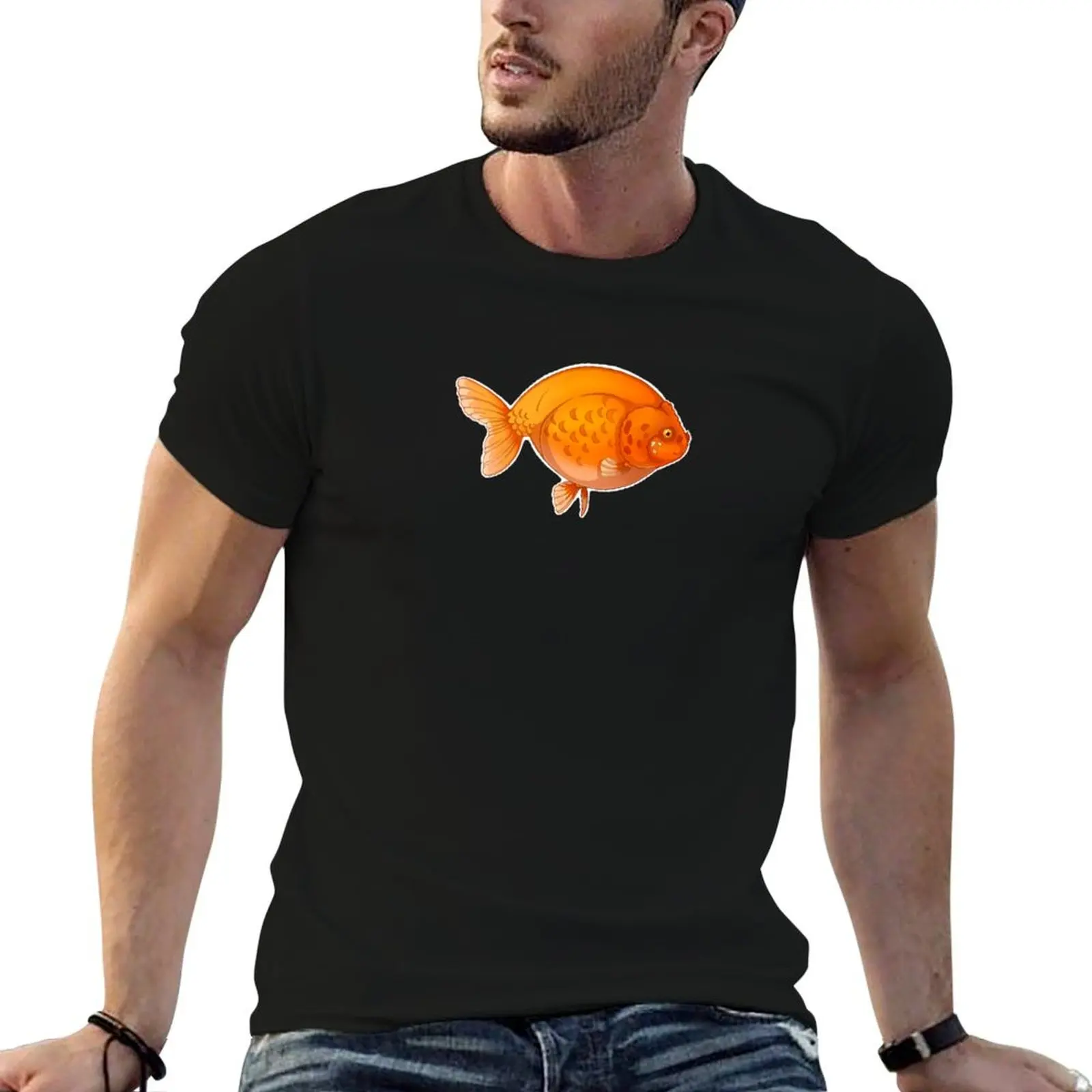 

Fancy Goldfish - Ranchu T-Shirt anime t shirts oversize t shirt for man 100 percent cotton T-Shirt