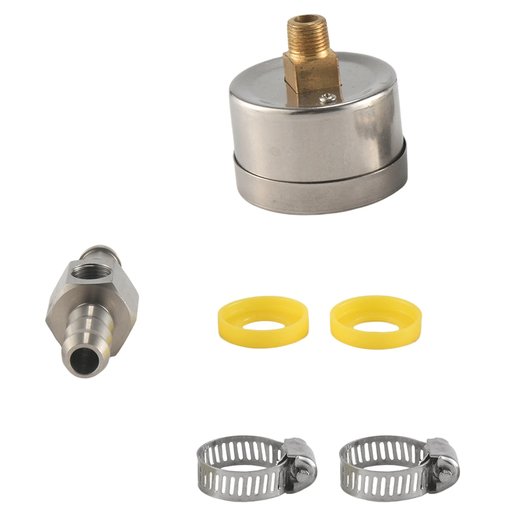 

Universal Fuel Pressure Gauge 1/8 NPT(140 Psi) with 3/8 Inch Fuel Line Fuel Pressure Gauge Sensor T-Fitting AdapterJAS