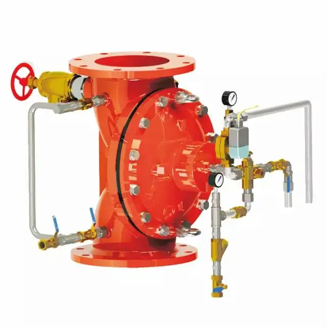 FM UL أنابيب مكافحة الحرائق نظام الحماية من الحرائق نظام رشاشات الحريق شفة صمامات الحديد الزهر صمام إنذار ذو حواف ديلوجي #2