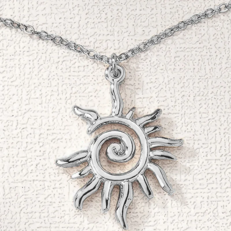 Popular fasohion new alloy sun vortex personalized pendant, a fashionable and retro hollowed-out accessory